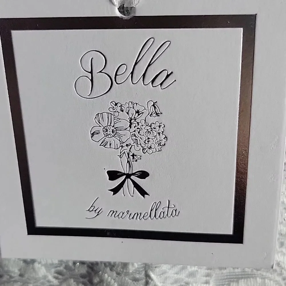 BELLA BY MARMELLATA‎ White and Gray Tulle Sleeveless Dress Costume Size 16 Youth